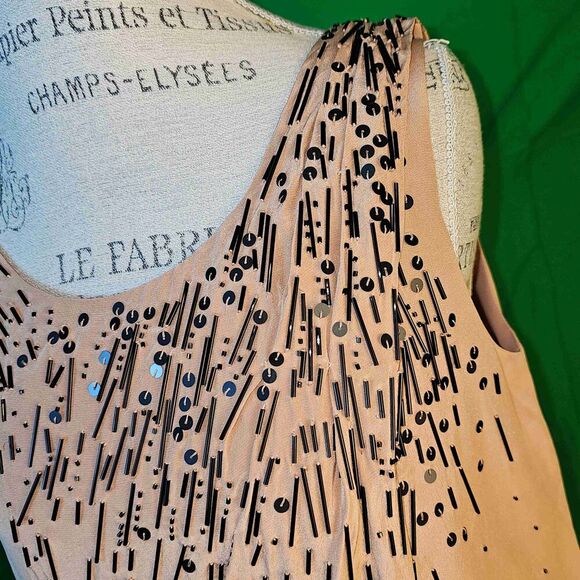 NWT J. Crew Womens Brown‎ Embellished Sequin Silk Sleeveless Blouse 8 - Picture 3 of 4